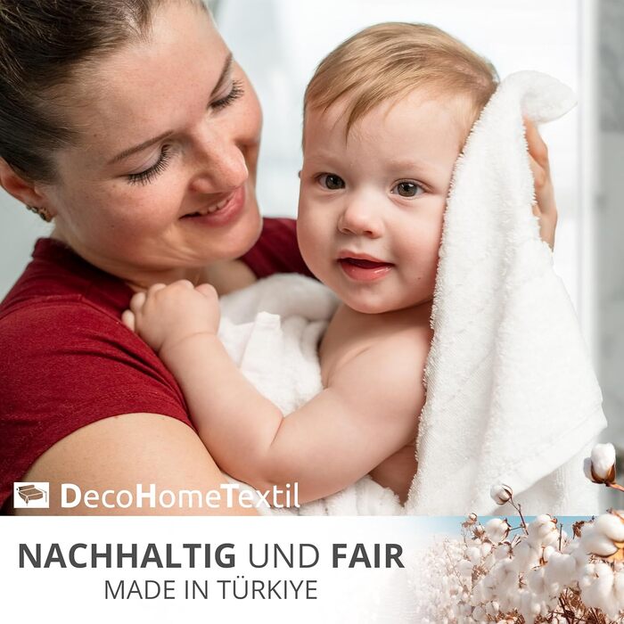 Набір рушників DecoHomeTextil 10 предметів (6 рушників 50x100 см, 4 рушники 70x140 см), білі, 100% бавовна, м'які та гігроскопічні
