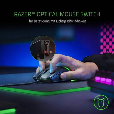Ігрова миша Razer Viper Mini — ультралегка дротова миша (61г), оптичний сенсор 8500 DPI, RGB-підсвітка Chroma, чорна
