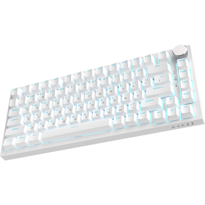 Дротова механічна клавіатура Ajazz AK820 Red Switch White (AK820-R-W)