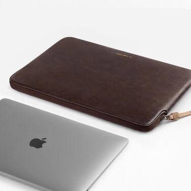 Захисний чохол-папка Comfyable Slim з PU-шкіри для MacBook Air та Pro 13/13.3/14 дюймів (M1, M2, M3, M4, M5, 2021-2026), колір Briarwood