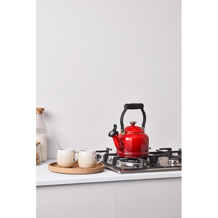 Чайник Le Creuset Halber зі сталі з емалевим покриттям та металевим фінішем, 1.25 л, колір Вишня
