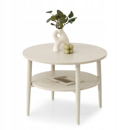 Журнальний стіл Mebel-Partner круглий, 60 x 60 x 45 см, кремовий