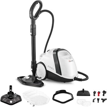 Парова швабра Polti Vaporetto Smart 120 з високотисковим бойлером, 4 бар, знищує 99,99% вірусів, мікробів і бактерій, 14 насадок