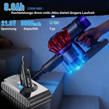 Акумуляторна батарея 21.6V для пилососа Dyson V6 (DC58, DC59, DC61, DC62, DC72, DC74, SV03, SV05, SV06, SV07, SV09), серії Animal, Trigger, Fluffy, Motorhead, Absolute