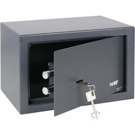 Сейф HMF 49200-11 з ключем, меблевий, 31x20x20 см, антрацит