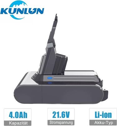 Акумулятор KUNLUN V7 для пилососів Dyson V7 (SV11, Absolute, Animal, Motorhead, Trigger, Car+Boat, Fluffy, HEPA, Mattress) – змінний акумулятор для пилососа