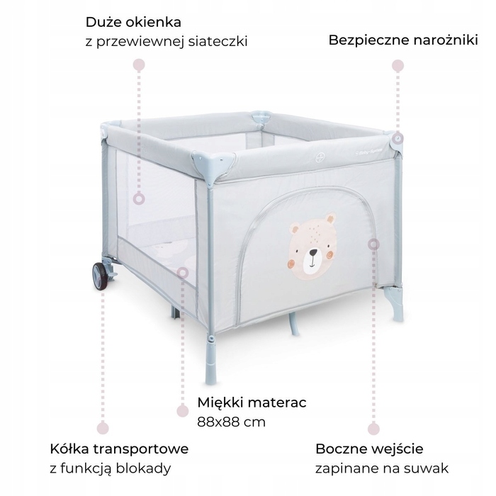 Манеж Moby System Bear, 100 x 97 см