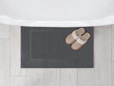 Бавовняний килимок для ванної Utopia Towels, 2 шт, 53x86 см, сірий, махровий, праний