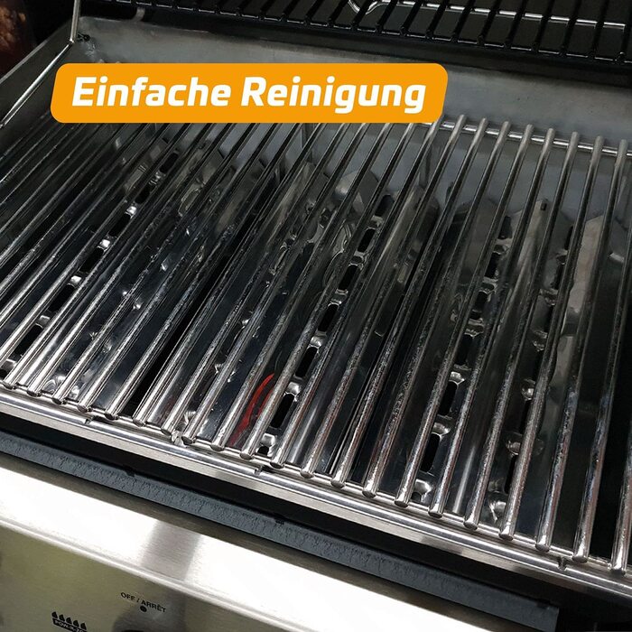Решітка для гриля Grillfürst з нержавіючої сталі для Broil King Monarch та Royal, легка у догляді, 8 мм, 37,3x27 см, змінна решітка для барбекю