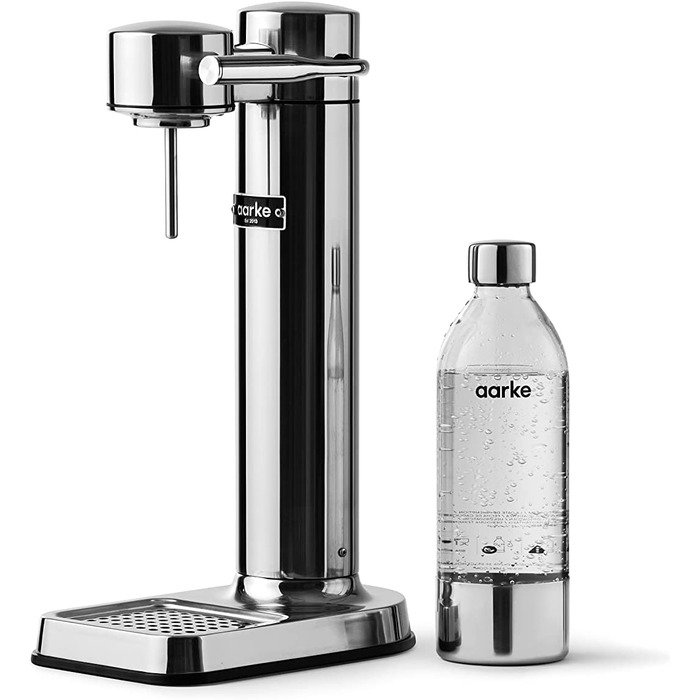 Сифон для газування води Aarke Carbonator 3 з PET-пляшкою 1л, сталевий