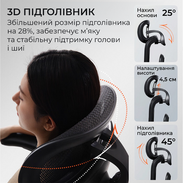 Крісло офісне Sihoo C300 PRO V2 White з підставкою для ніг