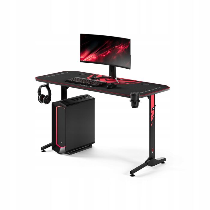Ігровий стіл Diablo Gaming для ПК та комп'ютера, 160x75x75 см, чорний