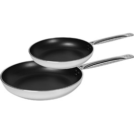 Професійний набір сковорідок Topkapi Gourmet Duo 22см і 26см, антипригарні, для індукції, алюмінієві, потрійне покриття, ручка з нержавіючої сталі