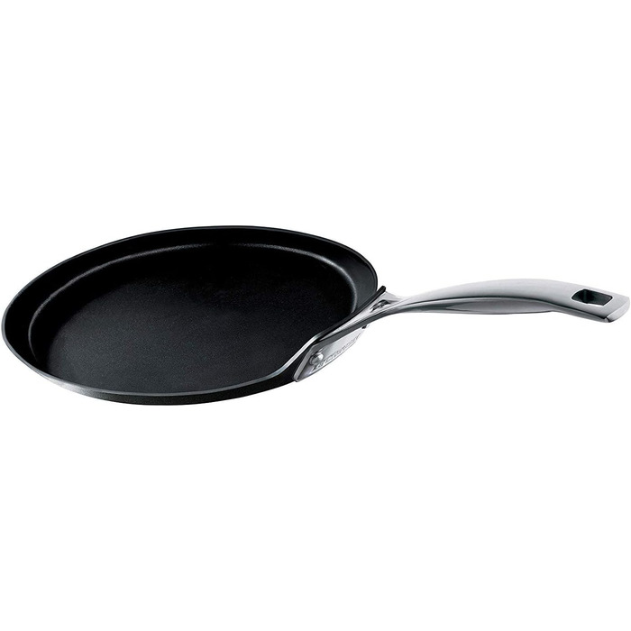 Сковорода для крепів LE CREUSET з антипригарним покриттям, 24 см, для всіх типів плит (включно з індукційними), алюміній, антрацит/срібло