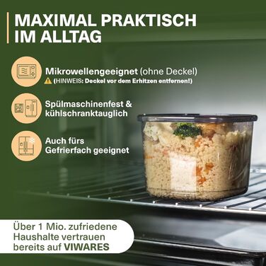 Набір контейнерів для зберігання продуктів 24 шт. з кришкою, BPA-Free, сірі