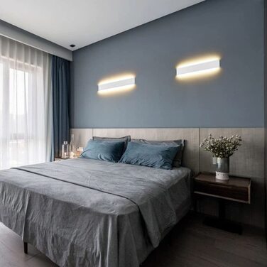 Світильник настінний Klighten LED 20W, 60 см, сучасний, тепле біле світло 3000K, для ванної, вітальні, спальні, сходів, білий