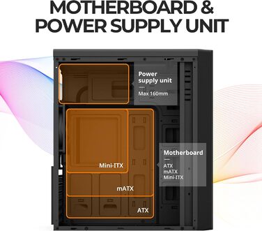 Корпус для ПК Zalman T6 ATX Midi-Tower, чорний, ігровий, з попередньо встановленим 120-мм вентилятором, добрий повітряний потік