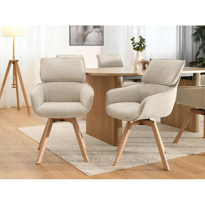Стілець Mebel-Partner, тканина, бежевий, 1 шт.