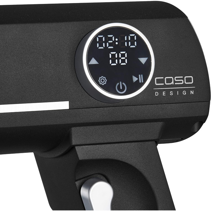 Кухонна машина CASO KM 1800 Black-E, 1800 Вт, матовий алюміній, 6 л, 10 швидкостей, сенсорне управління, планетарне змішування