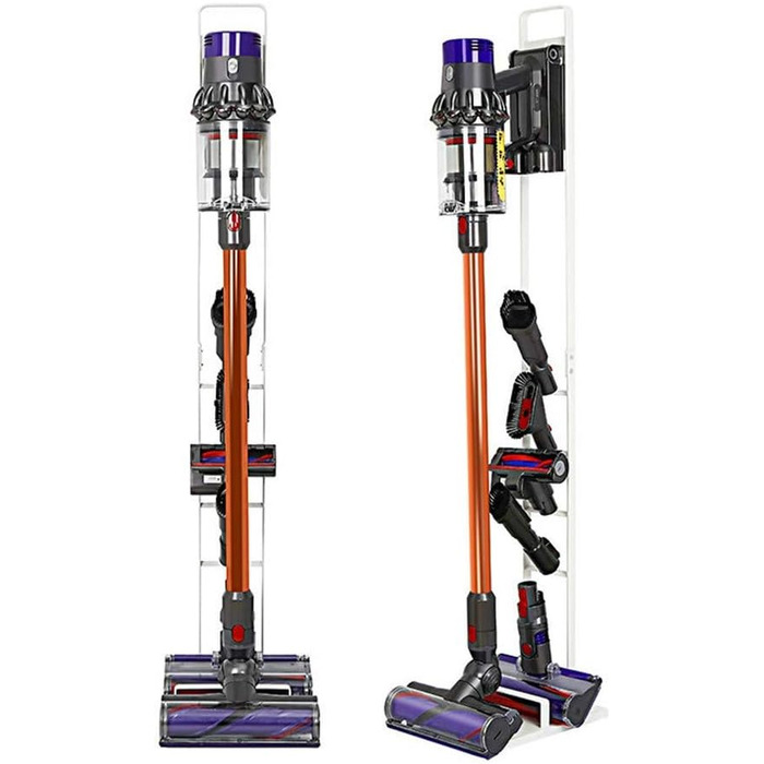 Підставка-органайзер Bison для акумуляторних пилососів Dyson V6, V7, V8, V10, V11, V15, DC30, DC31, DC34, DC35, біла, тримач-рамка