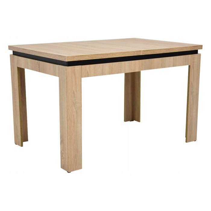 Обідній стіл ARTISAN (80x120 см, розкладний до 160 см) та 4 оббиті стільці сірого кольору