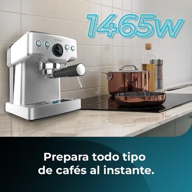Кавомашина еспресо Cecotec Power Espresso 20 (1465 Вт, 20 бар, 1.8 л, підігрів чашок) - для дому та офісу