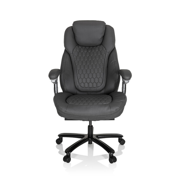 Крісло для керівника XXL PULLMANN штучна шкіра матова сіра hjh OFFICE