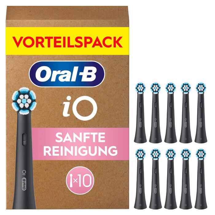 Смінні насадки для електричної зубної щітки Oral-B iO Gentle Care (м'яка чистка), чорні, 10 шт.