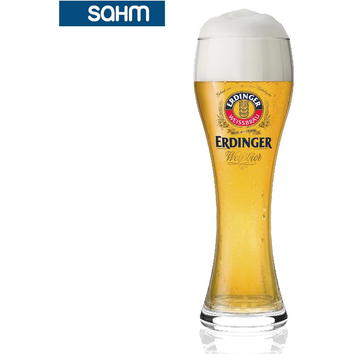 Набір келихів для пшеничного пива ERDINGER 0,5 л, 6 шт — оригінальні склянки для вайсбір, ідеальний подарунок для поціновувачів пива