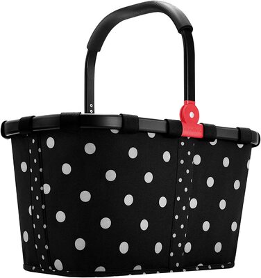 Кошик для покупок reisenthel Carrybag 22 л, чорний, Mixed Dots, спеціальна серія, міцний алюмінієвий каркас