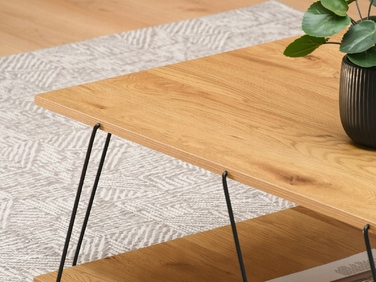 Журнальний стіл Mebel-Partner прямокутний 92 x 62 x 30,5 см, чорний дуб