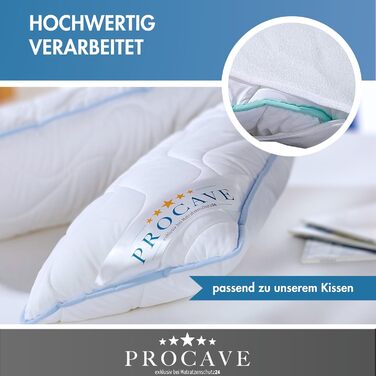 Подушка для сну на боці PROCAVE Top Cool — довга анатомічна подушка-боді, дихаюча та комфортна проти болю в спині, з чохлом 40x145 см, Made in Germany