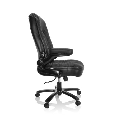 Надміцне крісло / офісне крісло INSTRUCTOR III XXL Шкіра чорна hjh OFFICE