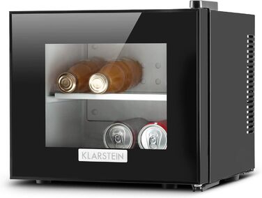 Міні-холодильник Klarstein Frosty, термоелектричний, 10 л, чорний, компактна мінібар, охолодження 12-18°C, 33,4x30,3x31,5 см