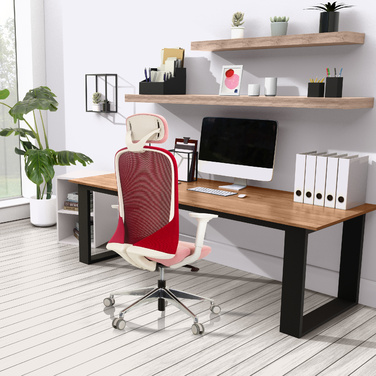 Крісло офісне / поворотне крісло AVEZA PRO сітка / тканина рожева hjh OFFICE