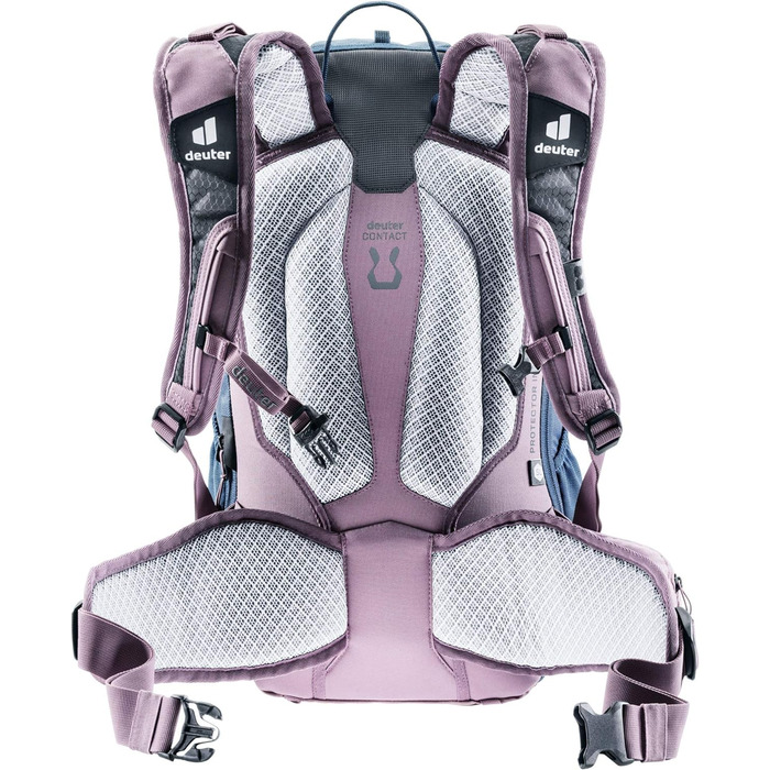 Жіночий велосипедний рюкзак Deuter Attack 18 SL з протектором, 18 л, синьо-фіолетовий