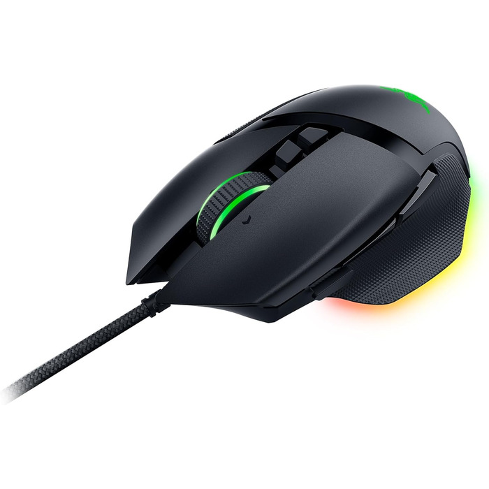 Ігрова миша Razer Basilisk V3 дротова з RGB підсвіткою Chroma, 11 програмованих кнопок, гіперскрол колесо, ергономічний дизайн, чорна