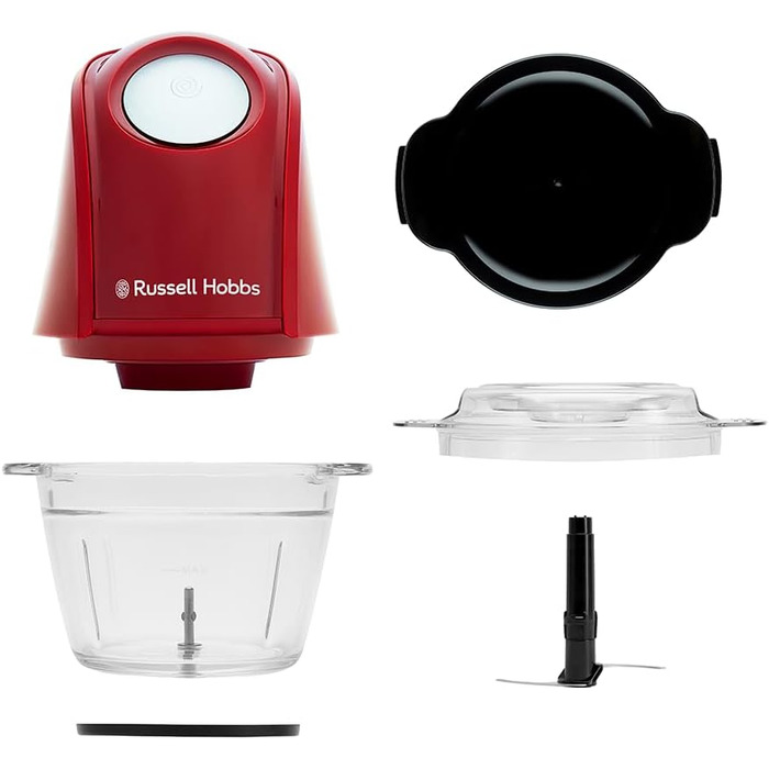 Кухонний комбайн Russell Hobbs 27131-56 Matte Charcoal 350W: подрібнювач для овочів, фруктів, м'яса, цибулі, 1л, нержавіюча сталь, 2 швидкості, миття в посудомийній машині