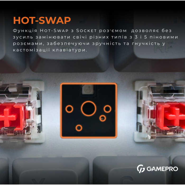 Клавіатура механічна бездротова GamePro Asgard Fenrir (MK130G Pro)