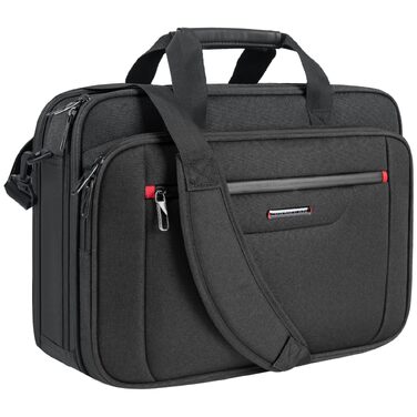 Сумка для ноутбука VANKEAN Premium Briefcase, захисний чохол для ноутбука до 15.6 дюймів (Чорний/Червоний)