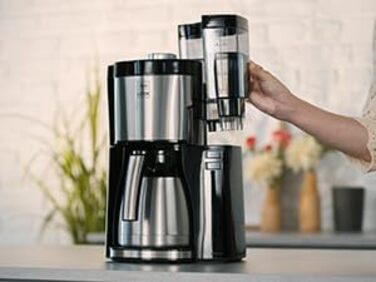 Кавоварка Melitta Look Perfection з термокухлем, крапельна, 10 чашок, чорна, антикрапельна система