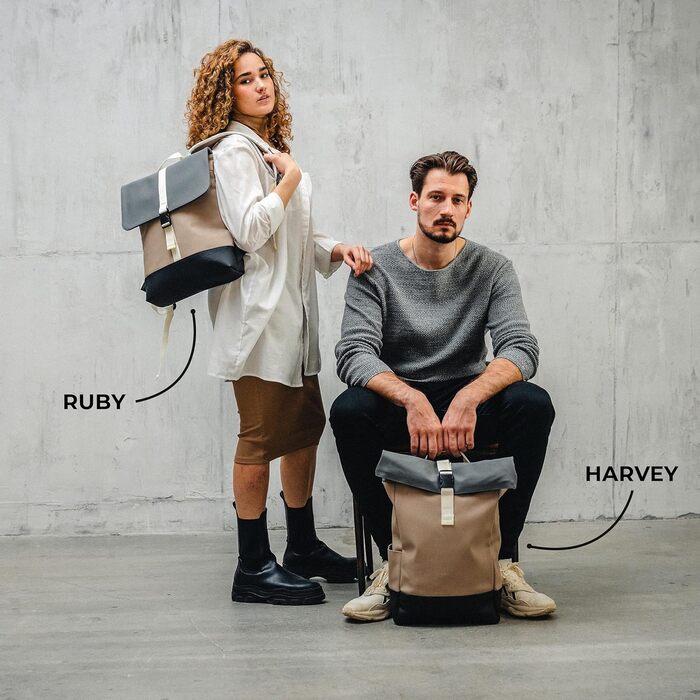Жіночий міський рюкзак Johnny Urban Ruby, малий, водостійкий, з відділенням для ноутбука, бежевий, для університету та бізнесу