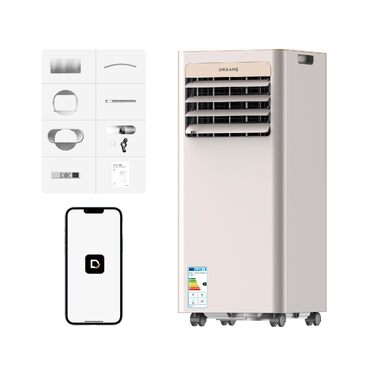 Мобільний кондиціонер Dreame P-Wind10 9000 BTU 3-в-1: охолодження, осушення, вентиляція. Керування через додаток, нічний режим, самоочищення