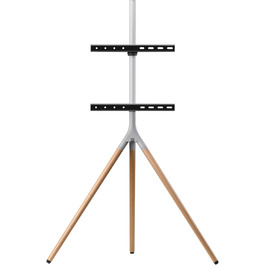 Універсальний штатив для телевізора One For All - 32-65'' LCD/LED/Plasma/OLED/QLED - поворотний 360°, регулювання висоти, VESA 400x400, стильний дизайн WM7472 Oak & Silber-Grau