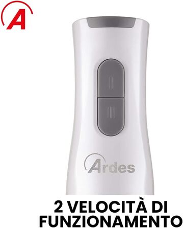Ardes ARMIX01 ручний блендер DEEP, 4 леза з нержавіючої сталі, 15000 об/хв, 2 швидкості, знімна ніжка, професійний кухонний міні-блендер 18 см