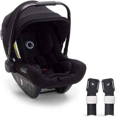 Дитяче автокрісло Bugaboo Turtle Air by Nuna 2020, ультра-легке та безпечне, з адаптерами для коляски Bugaboo Fox і великим сонцезахисним козирком, чорне