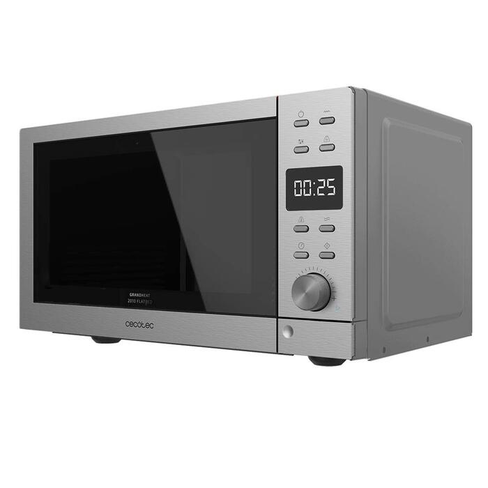 Мікрохвильова піч Cecotec GrandHeat 2500 Flatbed Touch White 800 Вт, 20 л, сенсорне керування, 8 програм, нержавіюча сталь
