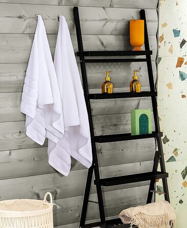 Набір рушників Utopia Towels 8 шт. з петелькою, 97% бавовна, високої якості, швидковисихаючі, 2 банних, 2 для рук, 4 для обличчя, білі