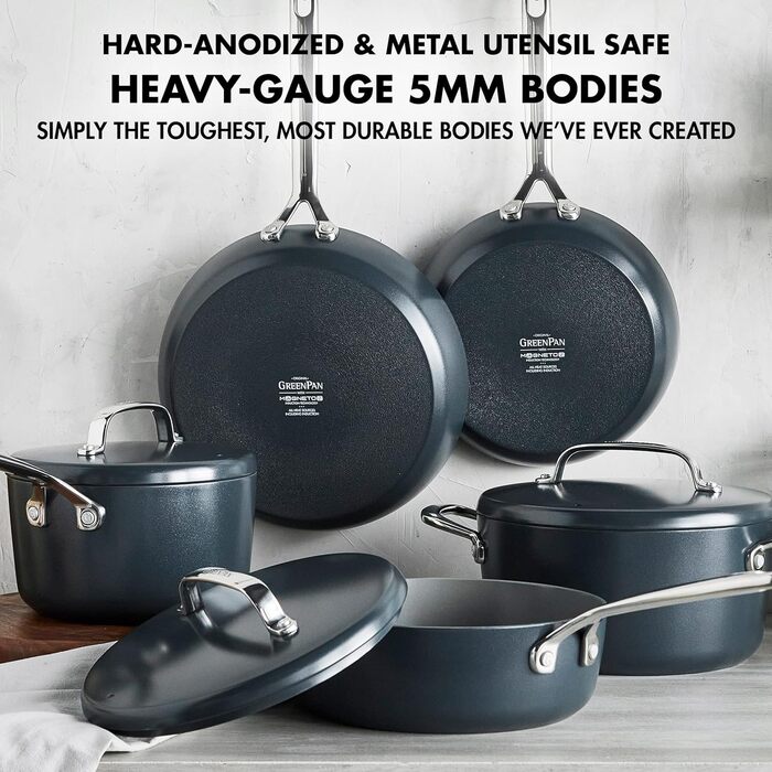 Набір сковорідок GreenPan GP5: антипригарне покриття Ceramic, індукція, 2 шт. (24.1 см та 27.9 см)