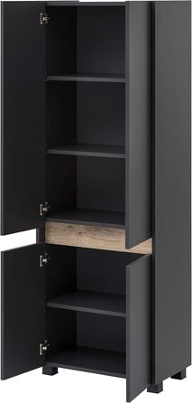 Високий шафа Schildmeyer Cosmo 701514, 57x164,5x33 см, білий, для ванної кімнати